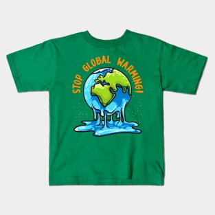 Stop Global Warming Climate Change Earth Day Kids T-Shirt